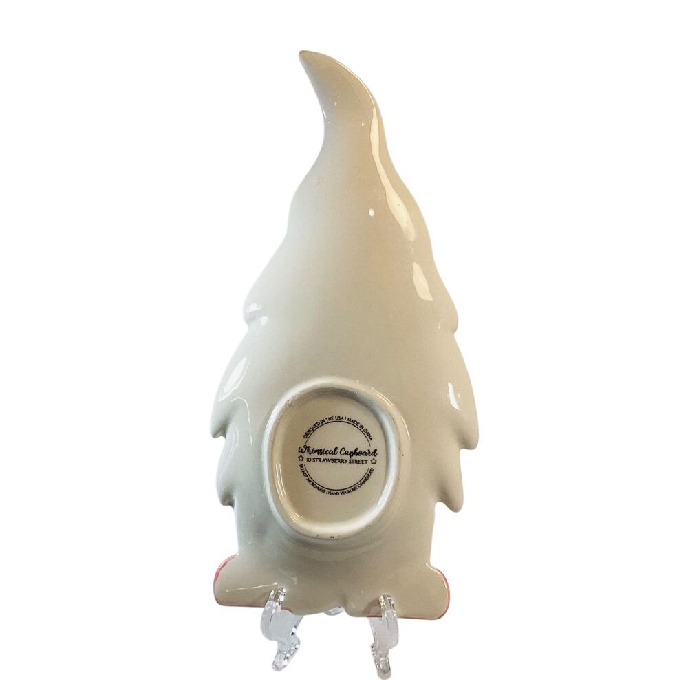Gnome Spoon Rest Kiss Me Pink And White 10in - Picture 2 of 3